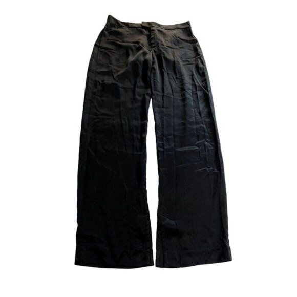 KATAYOUNS Mia Silk Trousers in Black